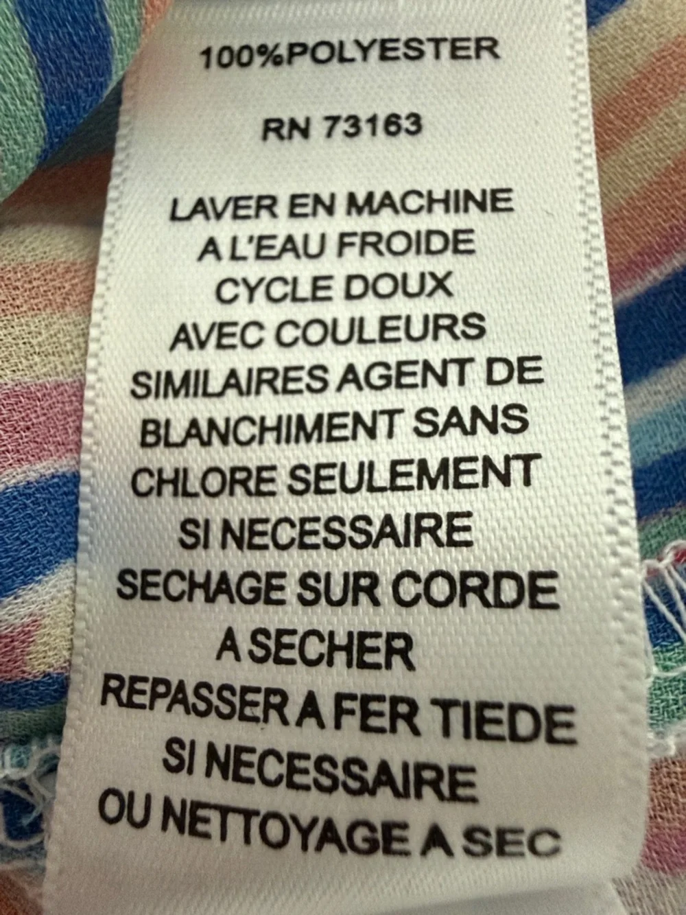 Spense Women’s Multicolor Abstract Stripe Peasant Top SZM - Picture 5 of 13